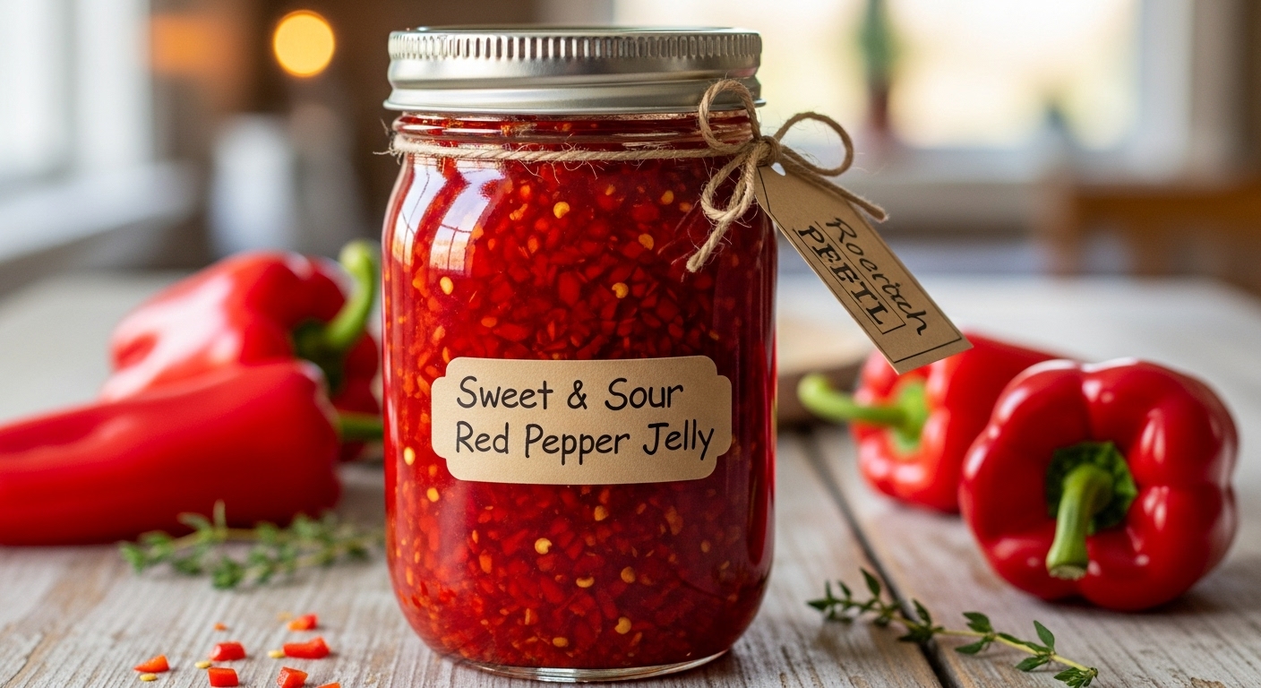 Geleia Agridoce de Pimentões Vermelhos (Conserva Rápida)