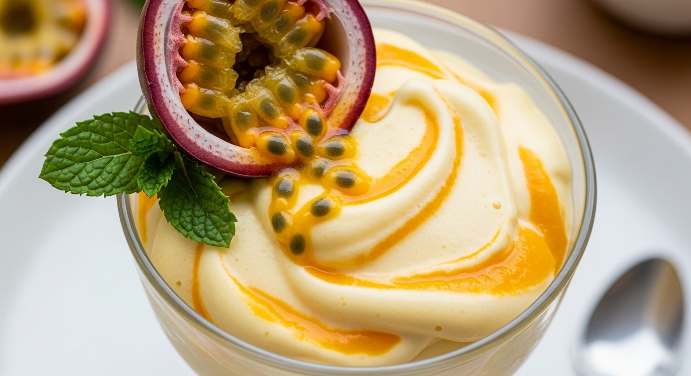 Mousse Gelada de Maracujá Cremoso