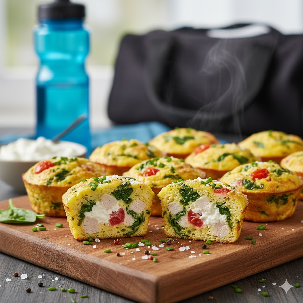 Bombom Salgado de Forno Fitness (Mini Frittatas Proteicas)