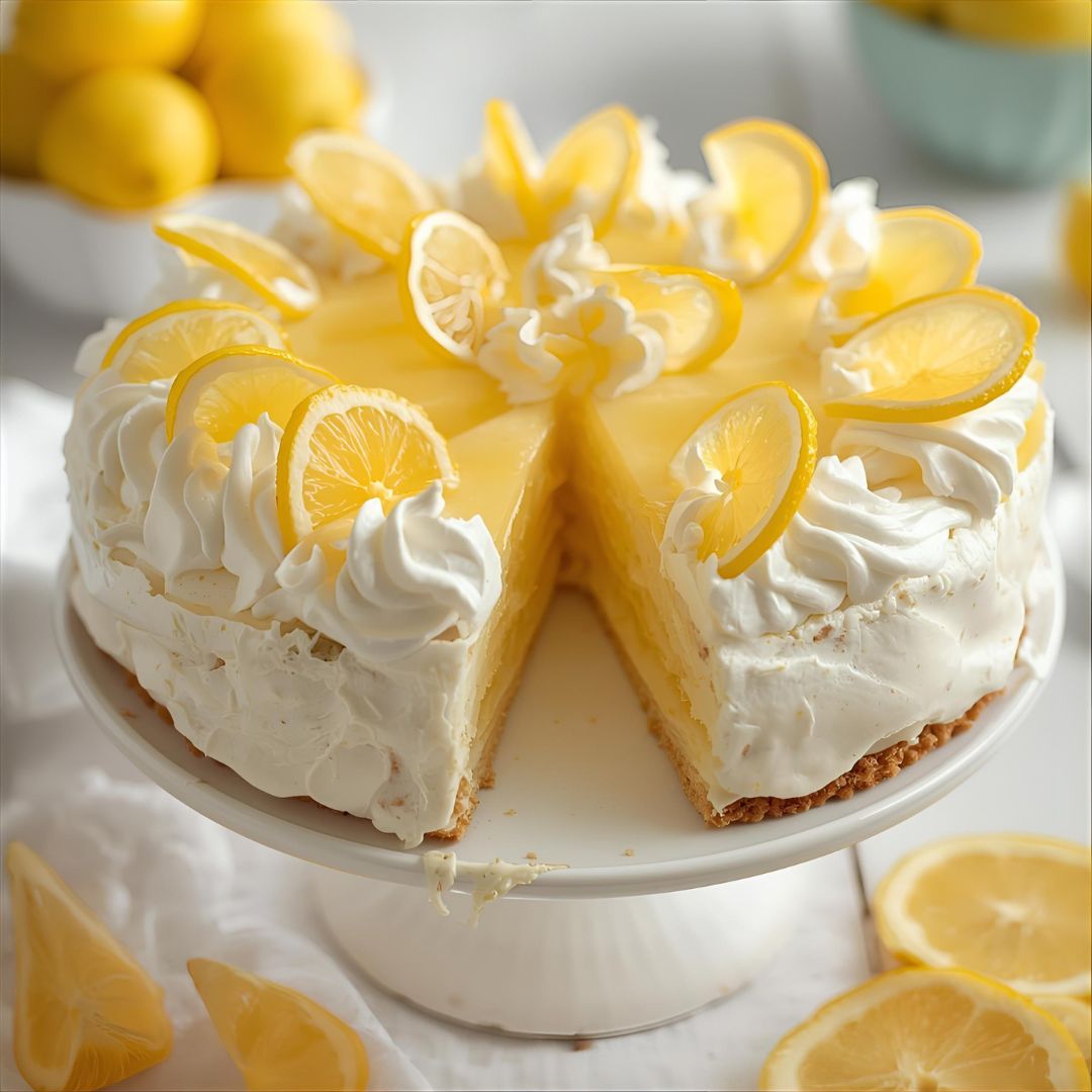 Torta Cremosa de Limão na Travessa (Sem Forno)