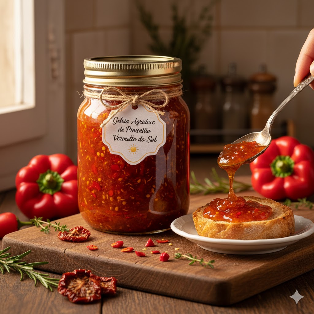 Geleia Agridoce de Pimentão Vermelho do Sol