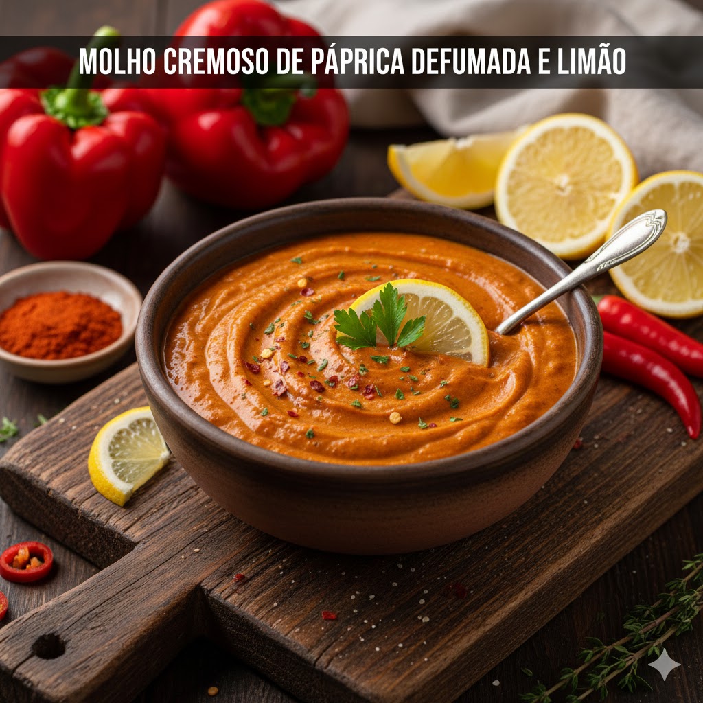 Molho Cremoso de Páprica Defumada e Limão