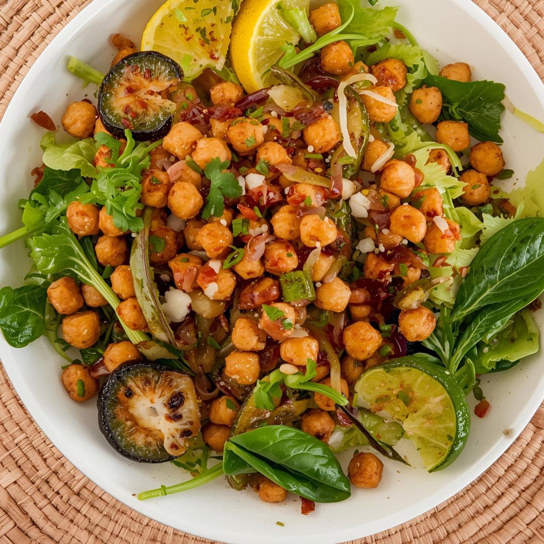 Salada Cítrica de Grão de Bico Crocante