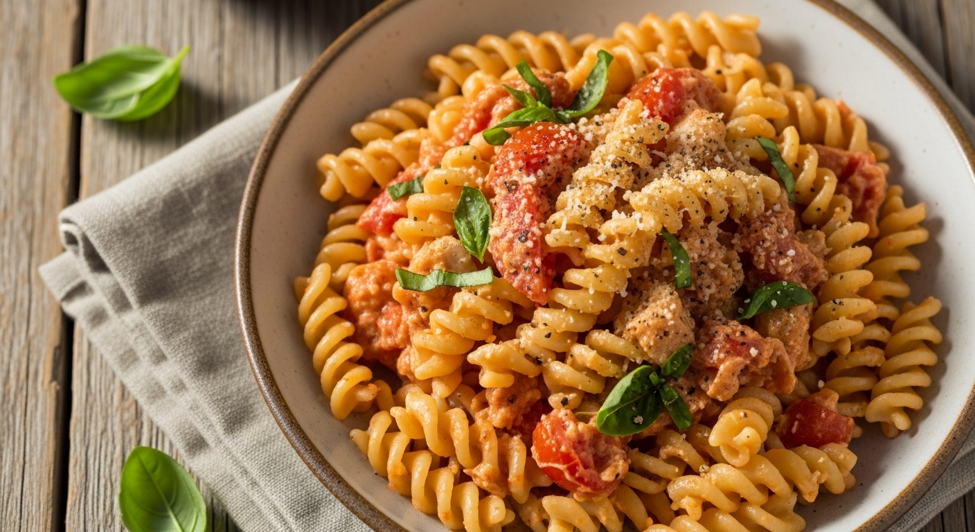 Fusilli Cremoso ao Molho Rosé Rústico
