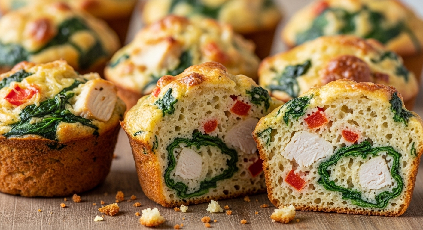 Power Muffins de Frango e Espinafre