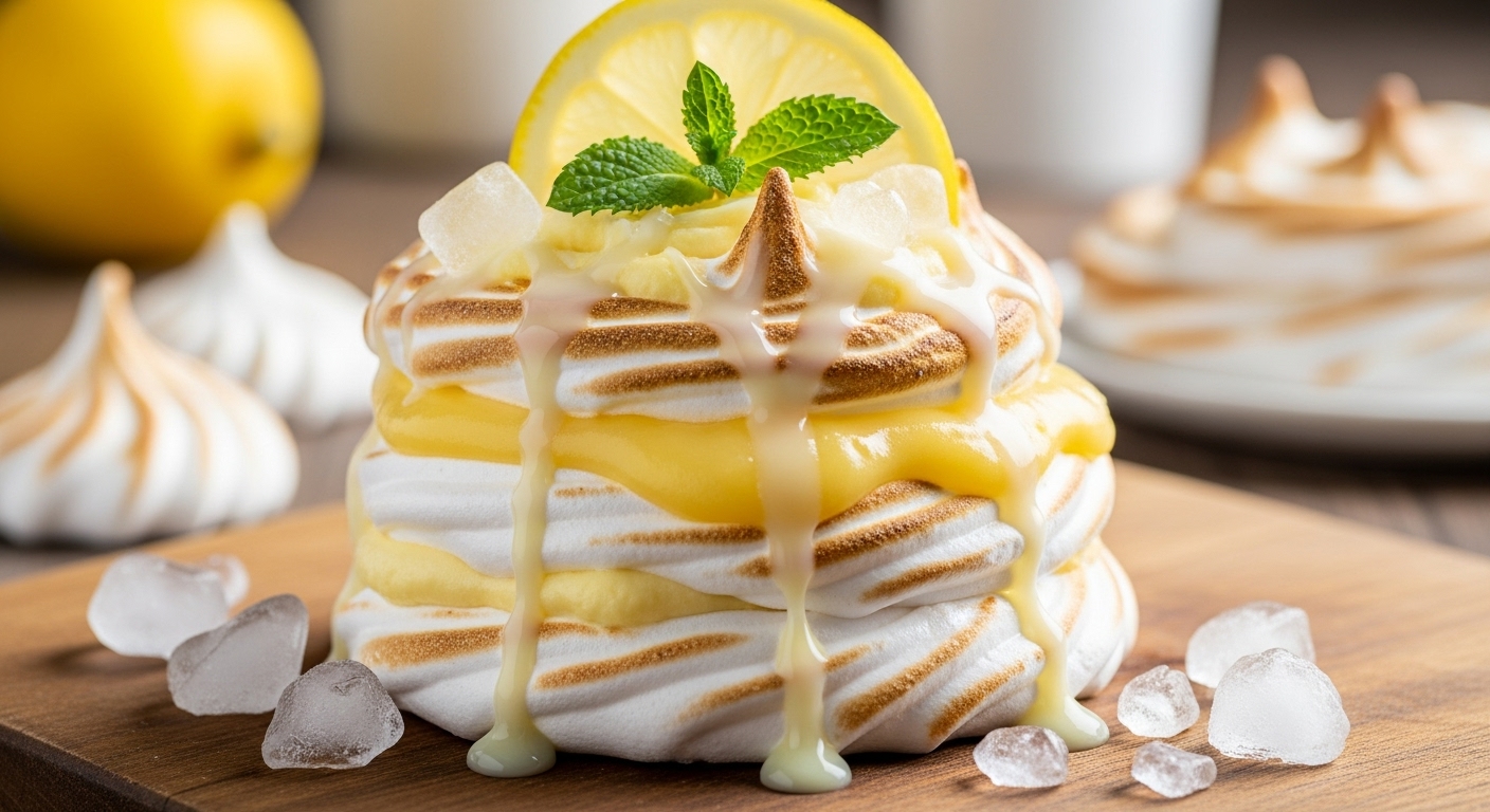 Suspiro Gelado de Limão e Leite Condensado