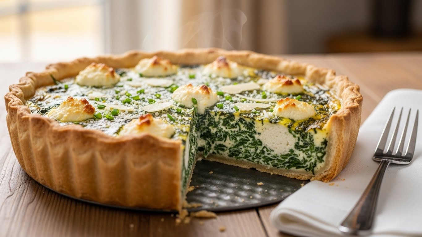 Quiche de Espinafre e Ricota