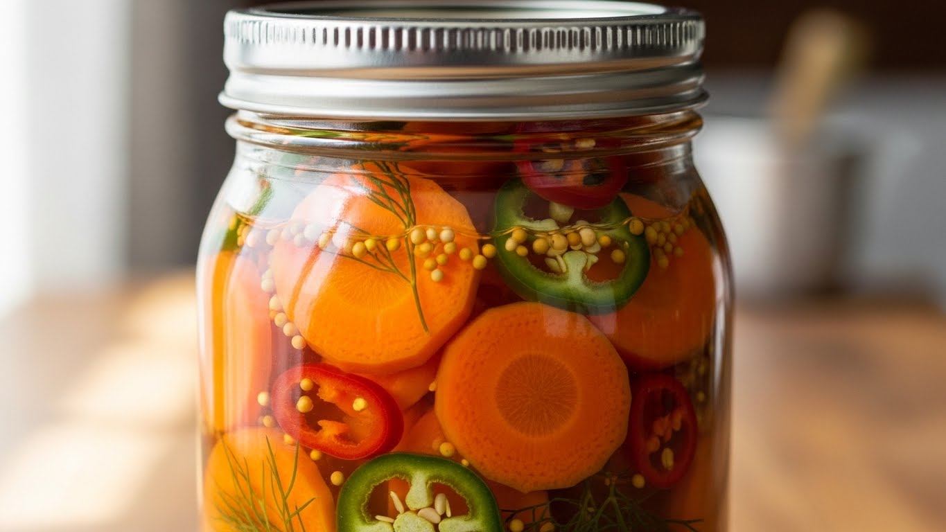 Cenouras Agridoce Picantes em Conserva