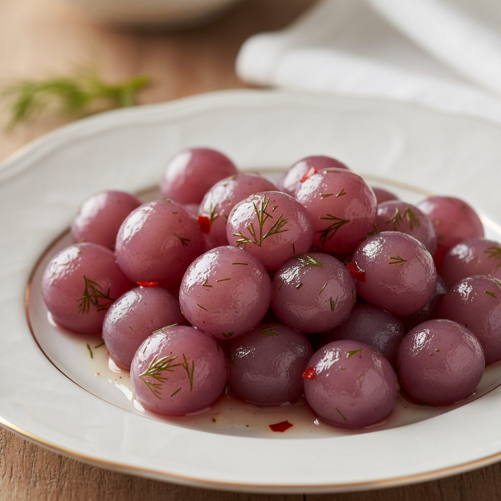 Pérolas Roxas Agridoce: Conserva Rápida de Cebola