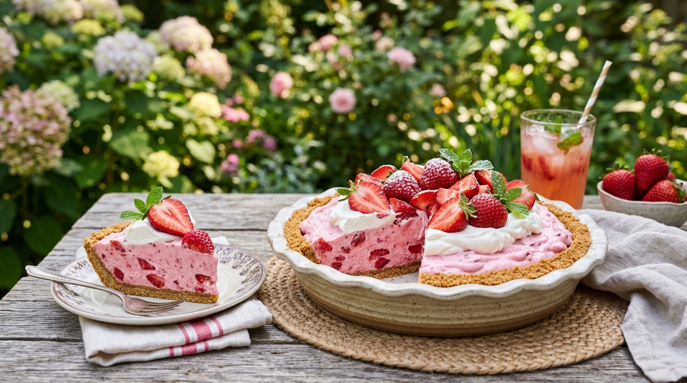 Torta Gelada de Morango Cremosa: Receita Refrescante de Verão