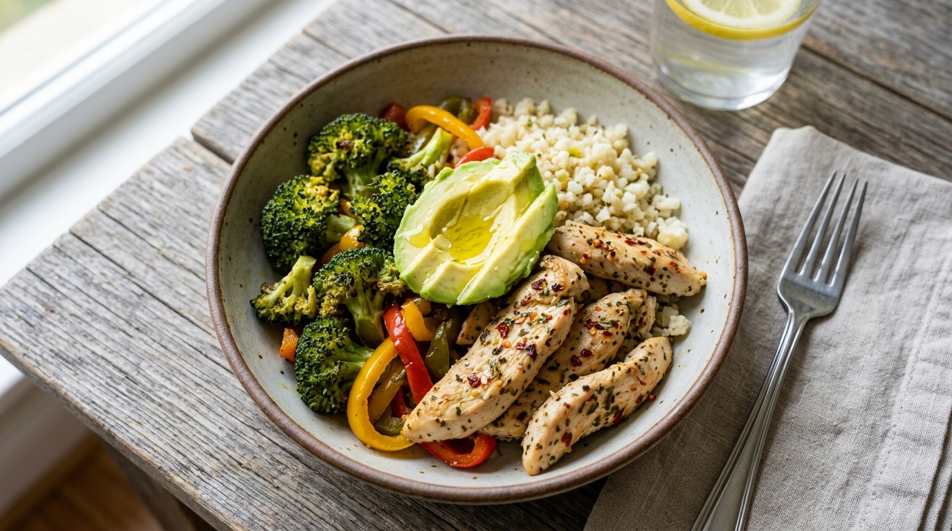 Bowl Low Carb de Carne com Legumes: Receita Saudável Saciante