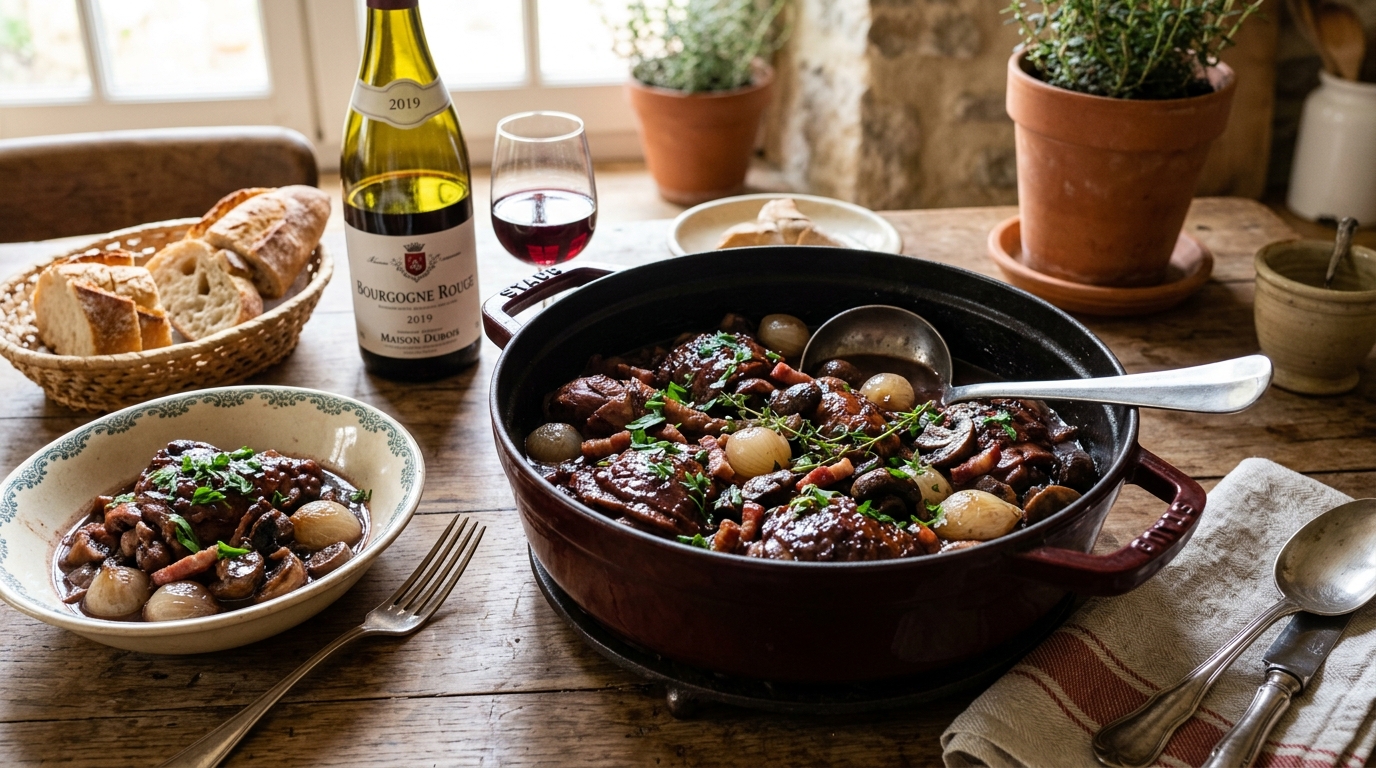 Coq au Vin Francês: Receita Tradicional de Frango ao Vinho Tinto
