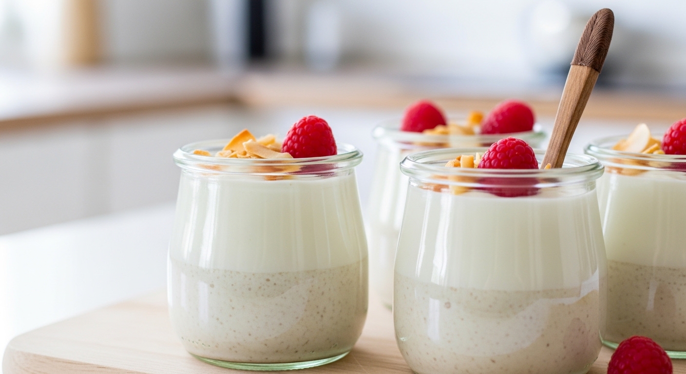 Pudim de Whey e Leite de Coco (Lanche): Cremoso e Vegano