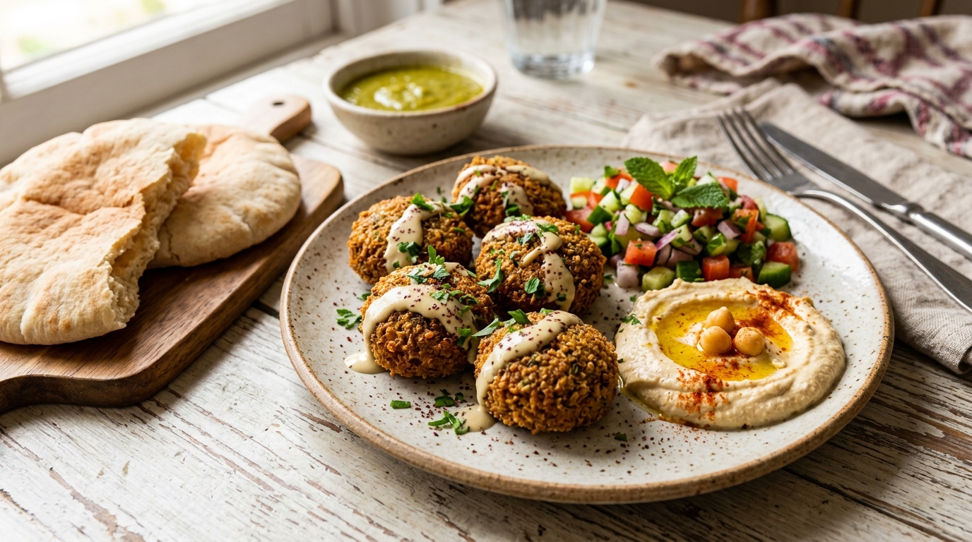 Falafel Árabe Crocante: Receita Internacional de Bolinho Vegetariano