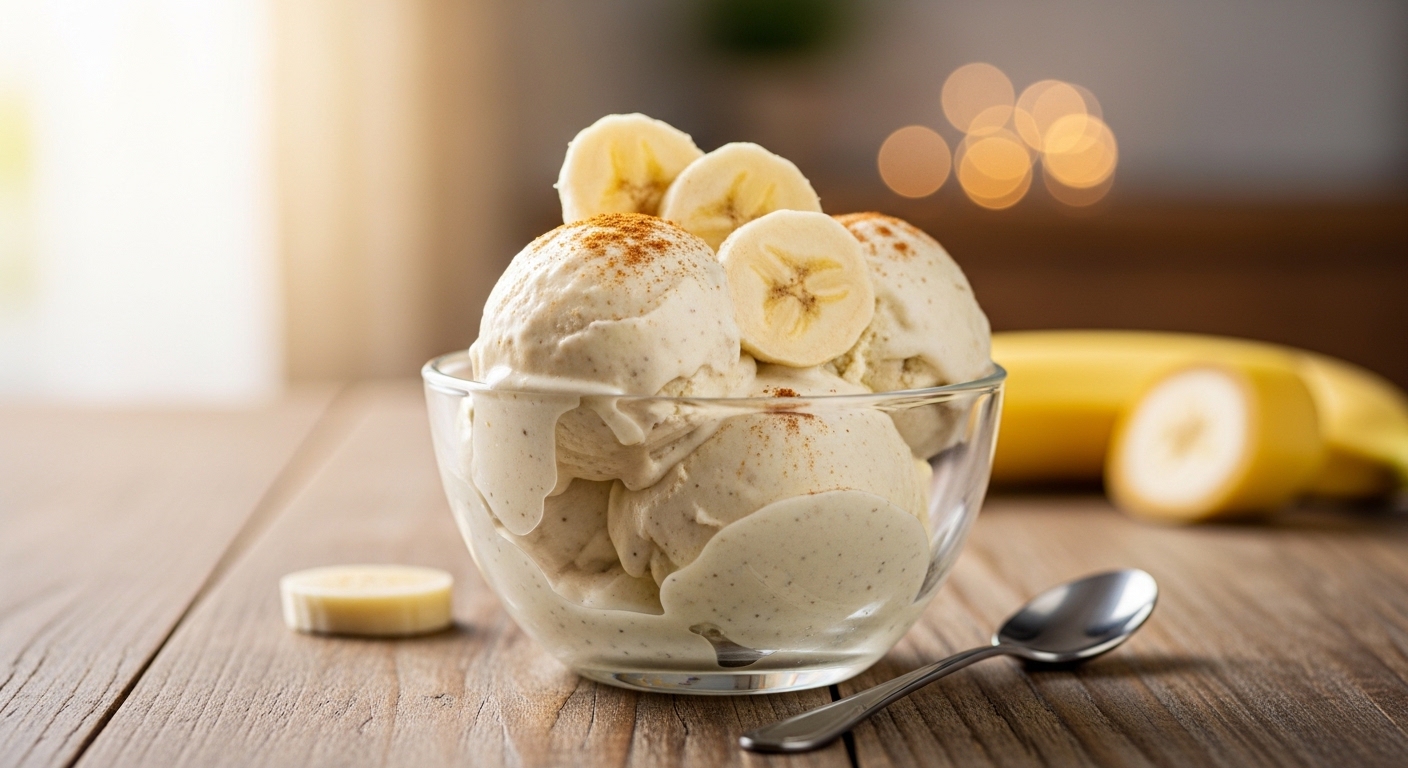 Sorvete Sem Lactose de Banana: Receita Cremosa Vegana Saudável