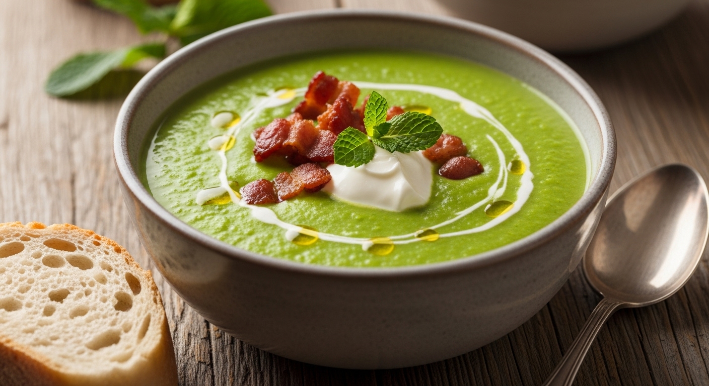 Sopa de Ervilha com Bacon