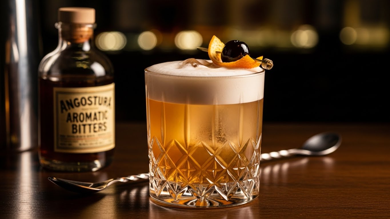 Whiskey Sour com Espuma Aveludada