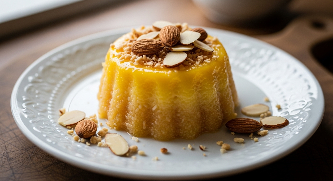 Quindim Gourmet com Amêndoas e Coco Queimado