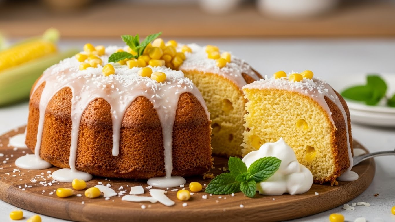 Bolo de Milho com Coco (Cremoso)