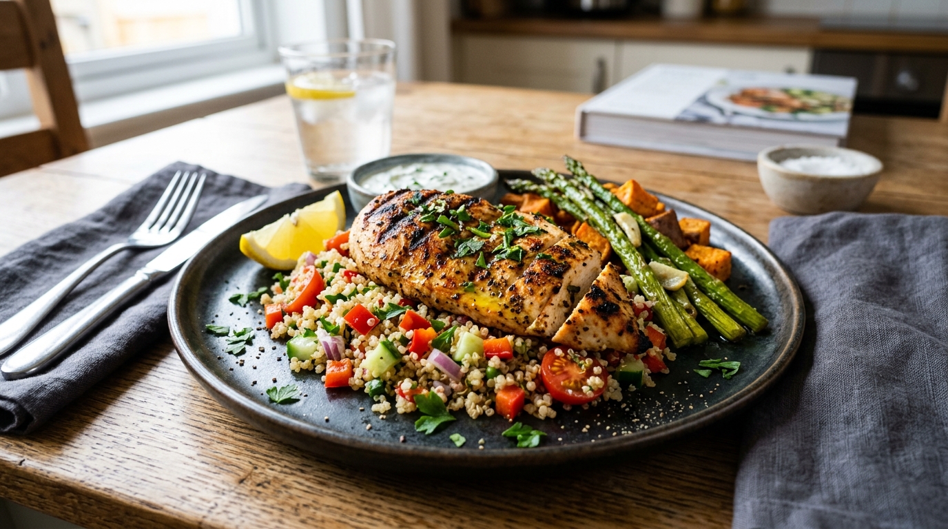 Frango Grelhado com Quinoa: Receita Alta em Proteína Fitness 40g
