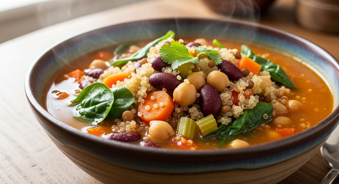 Sopa de Quinoa com Legumes