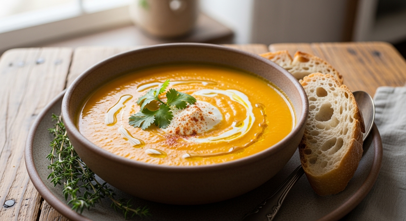 Sopa de Cenoura com Curry