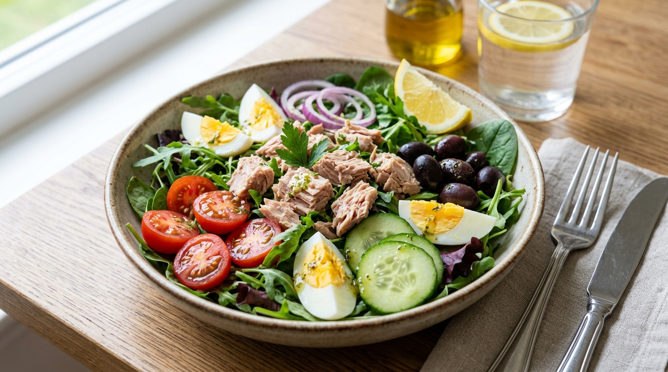 Salada Fit Completa com Atum: Receita Fitness Almoço Saudável