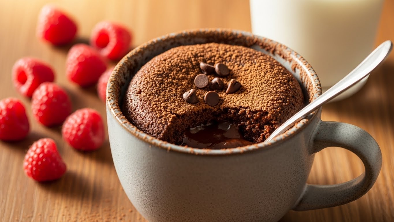 Bolo de Caneca Proteico de Chocolate