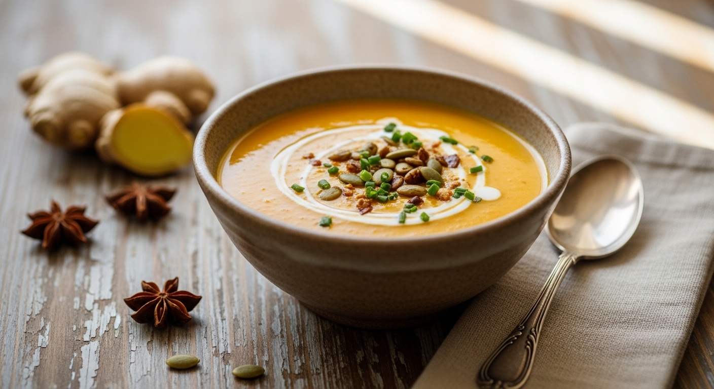 Creme de Abóbora com Gengibre