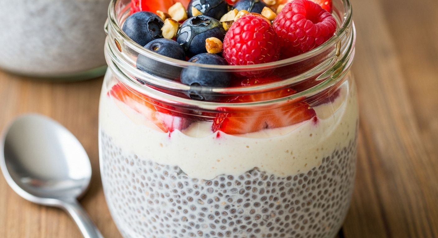 Pudim de Chia com Whey (Lanche): Textura e Nutrição