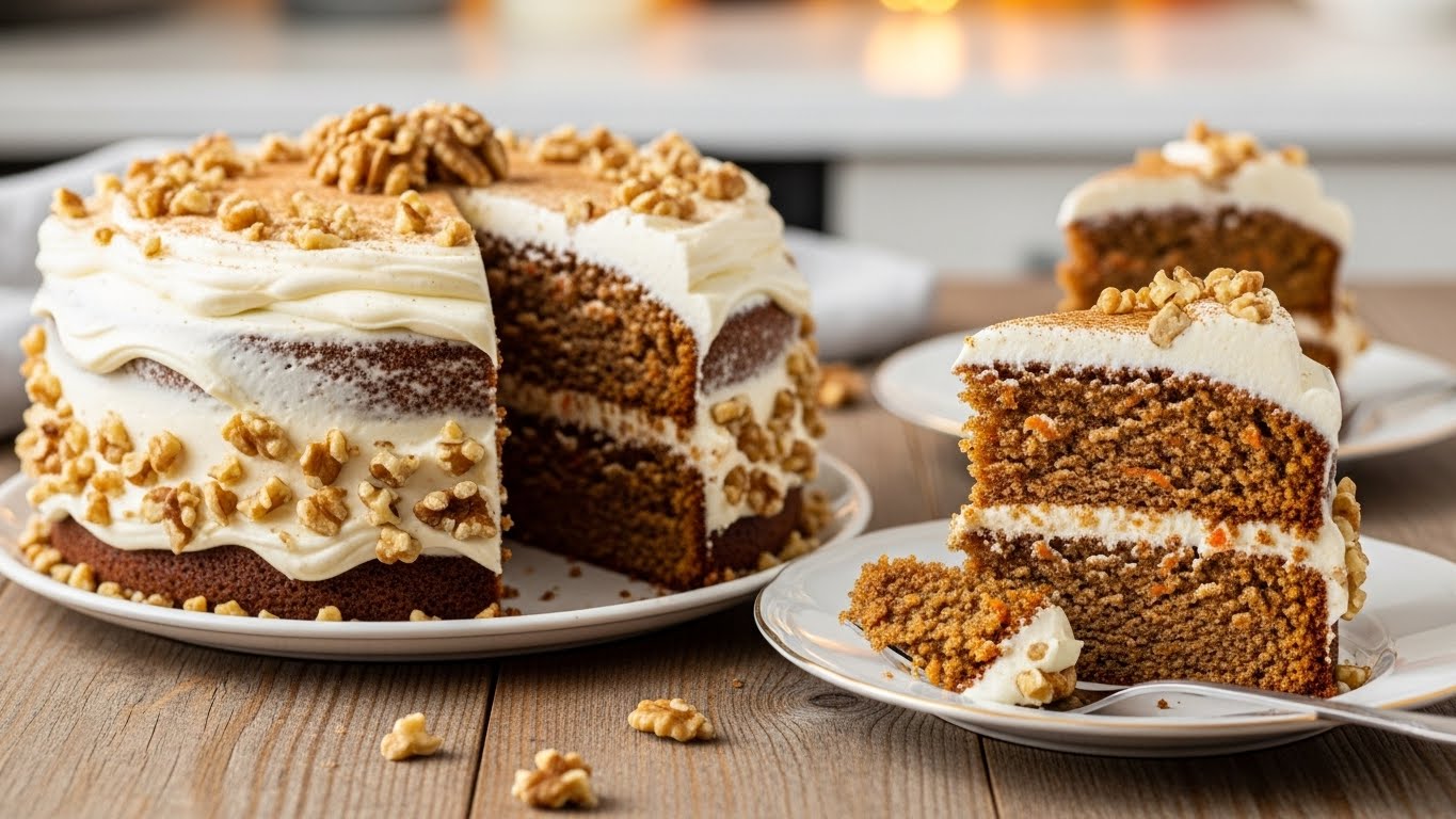 Bolo de Cenoura com Nozes