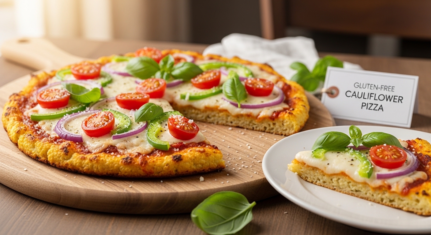 Pizza Sem Glúten de Couve-flor: Receita Restritiva Crocante