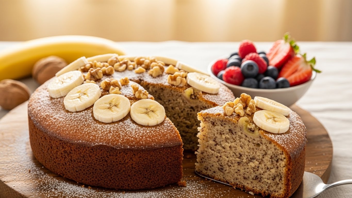 Bolo de Banana Fit (Sem Açúcar)