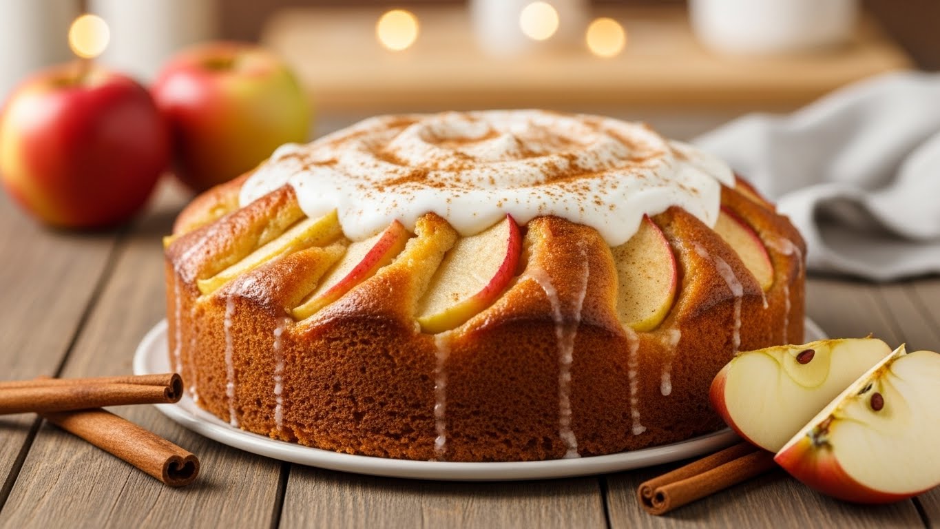 Bolo de Maçã Fofinho com Iogurte e Canela: Receita Fácil para o Café