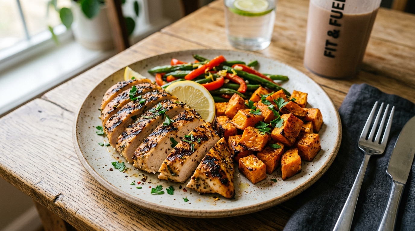 Frango Fit Grelhado com Batata Doce: Receita Fitness para Pré-Treino