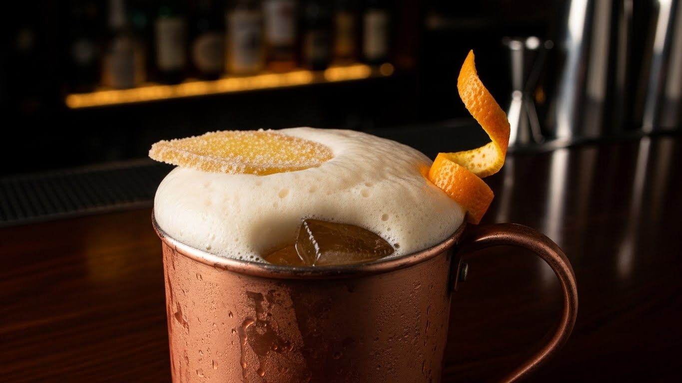 Moscow Mule com Espuma de Gengibre