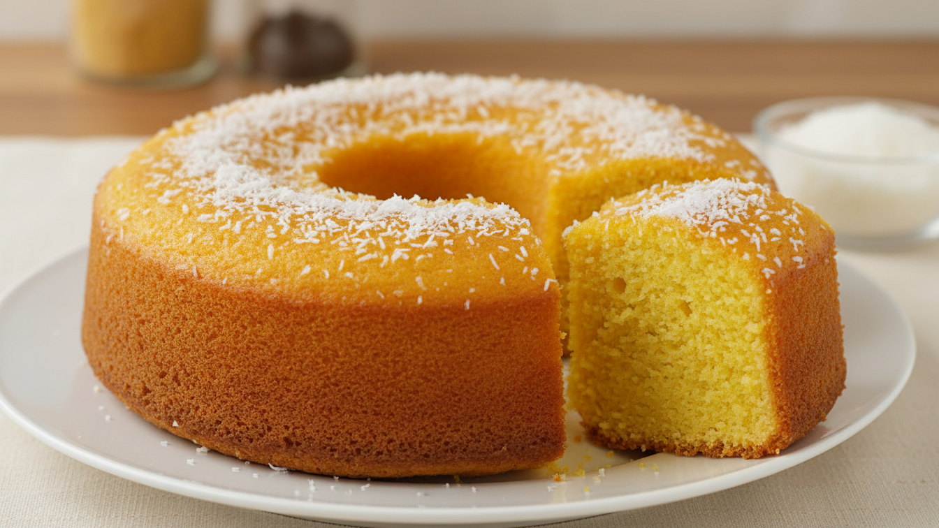 Bolo de Fubá com Coco Simples e Rápido: O Sabor da Fazenda na sua Mesa