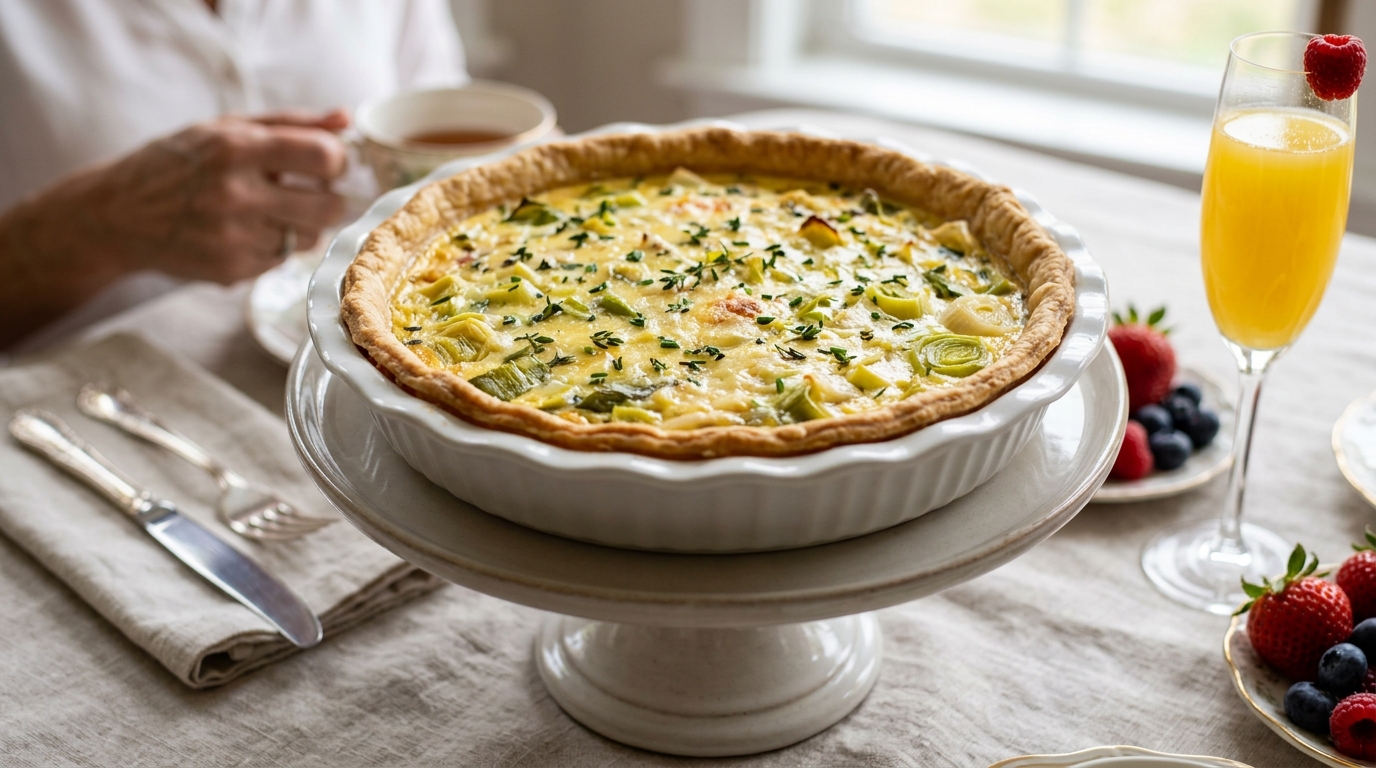 Brunch Caprichado para Mamãe: Receita de Quiche de Alho-poró