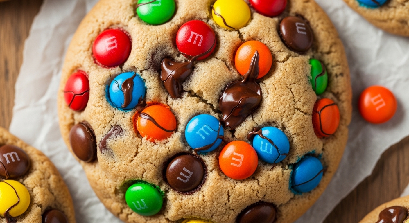 Cookie de Chocolate com M&Ms: O Doce Colorido e Divertido