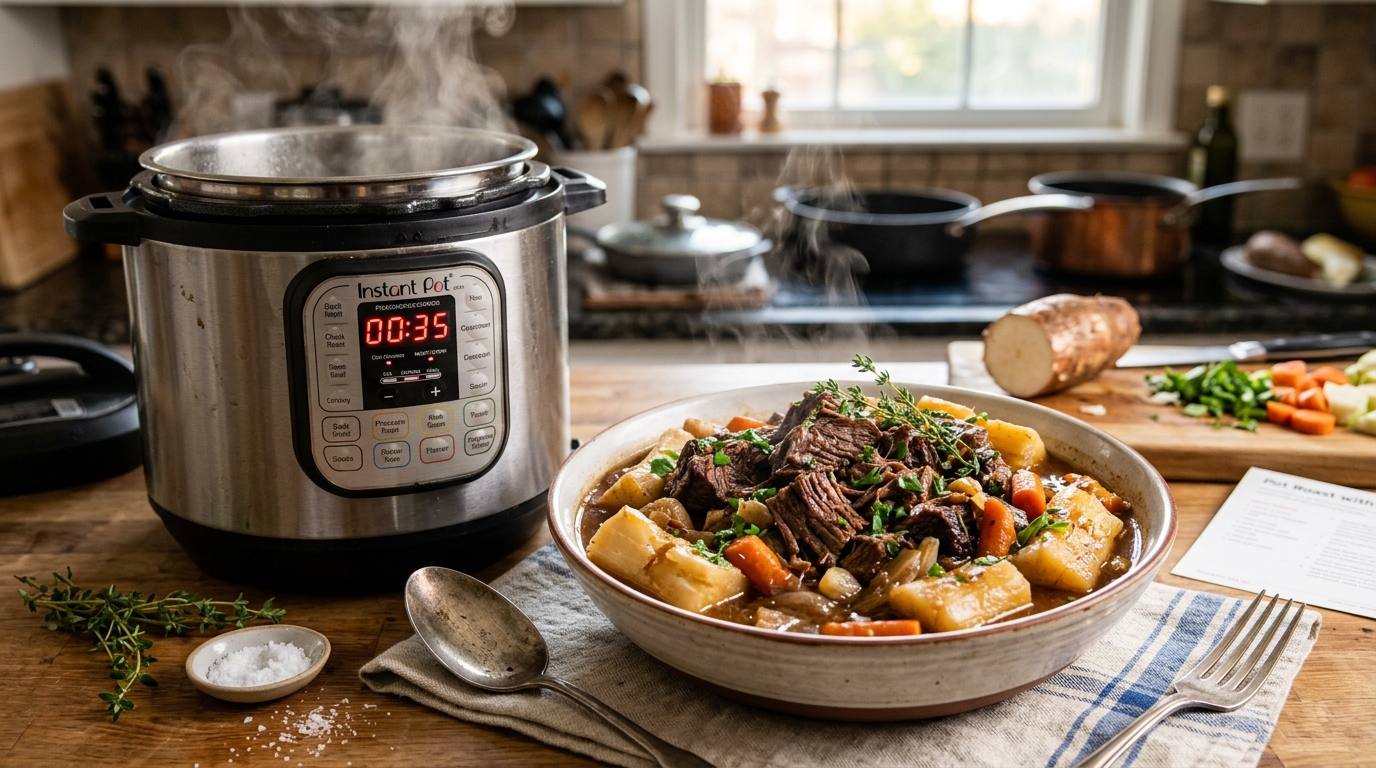 Carne de Panela Rápida na Pressão com Mandioca: Praticidade e Sabor em Menos Tempo
