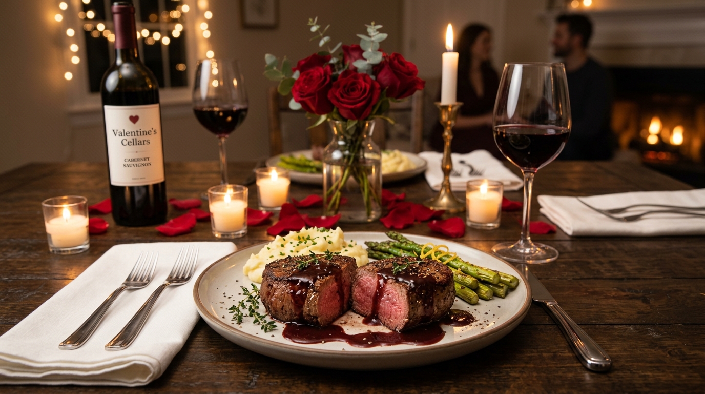 Jantar Romântico de Namorados: Receita de Filé ao Molho de Vinho