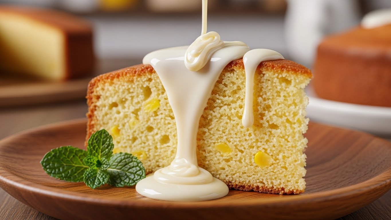 Bolo de Milho com Leite Condensado