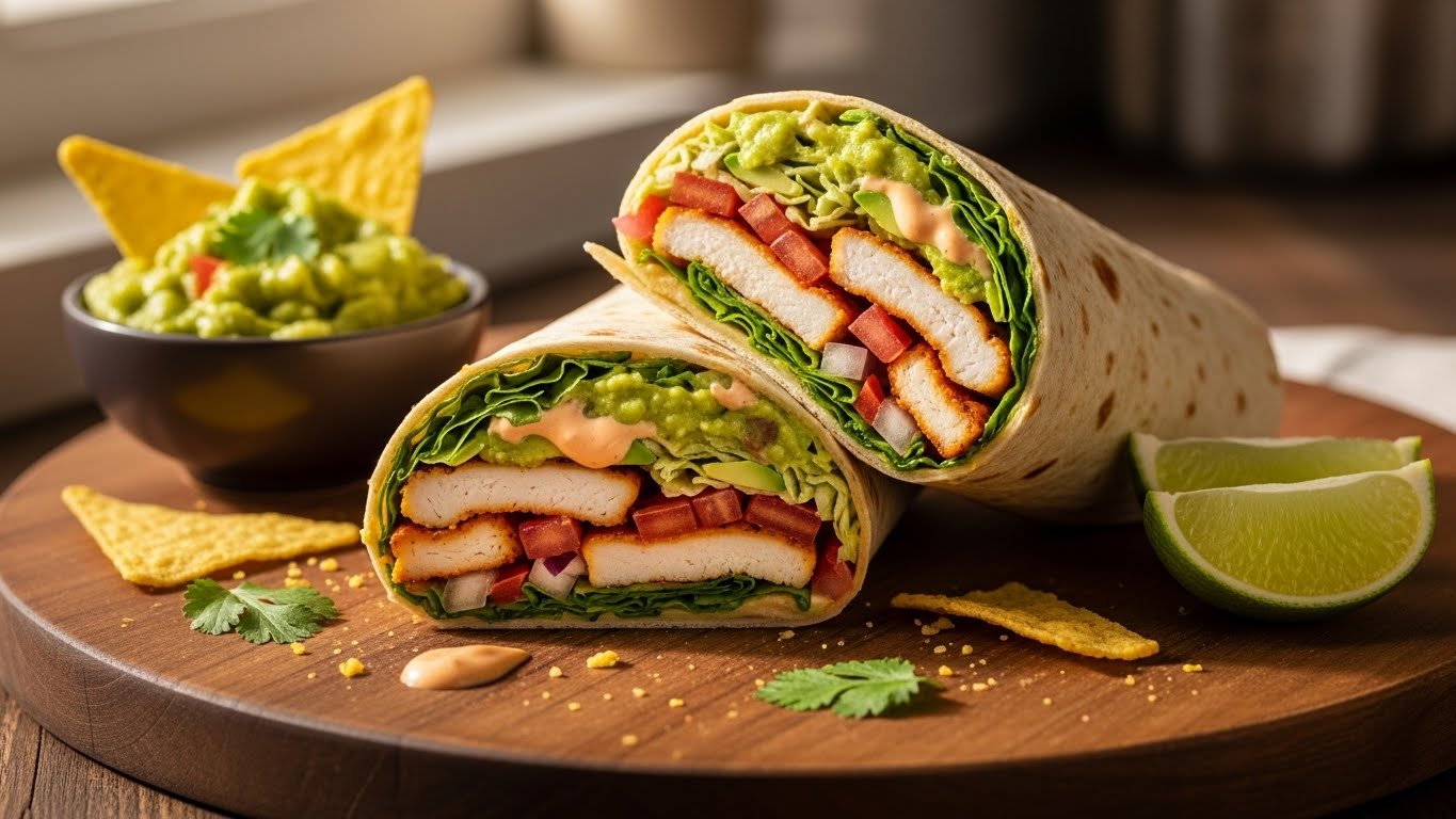 Wrap de Frango com Guacamole