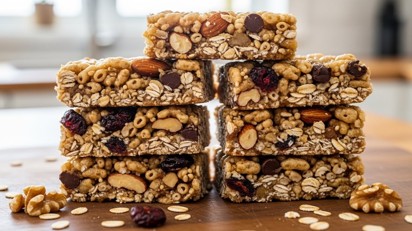 Barrinhas de Cereal Proteicas Caseiras