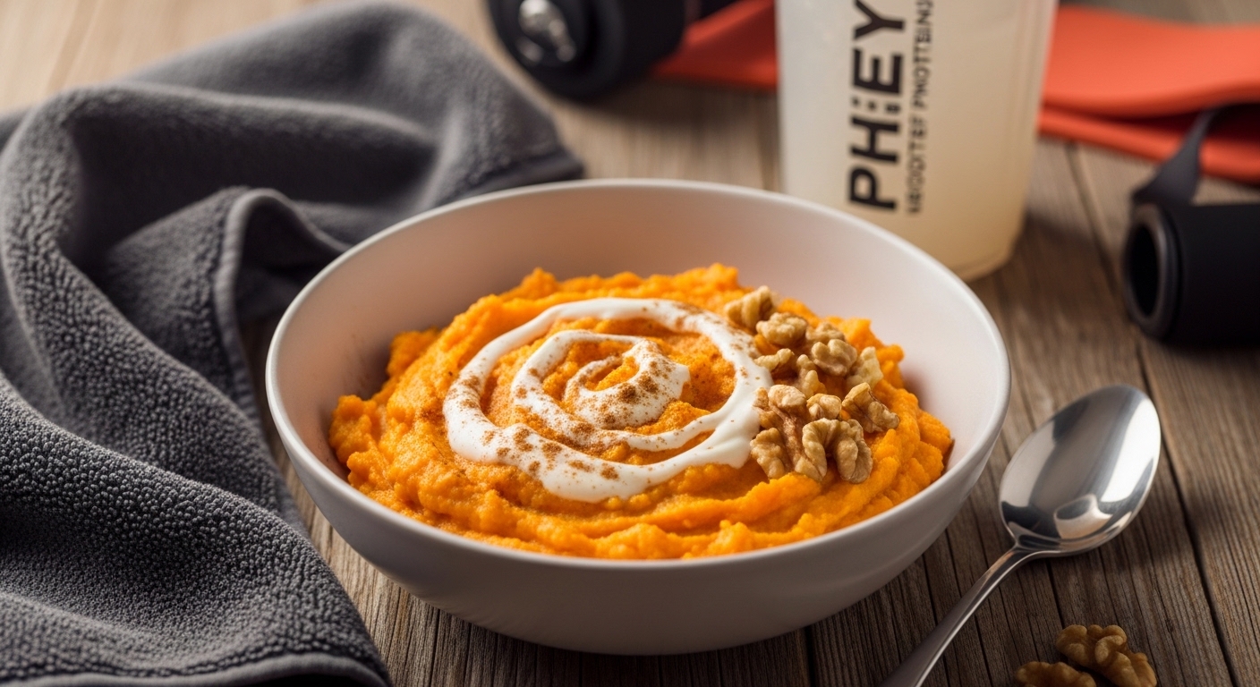 Creme de Batata Doce com Whey (Pós-Treino): Conforto e Recuperação