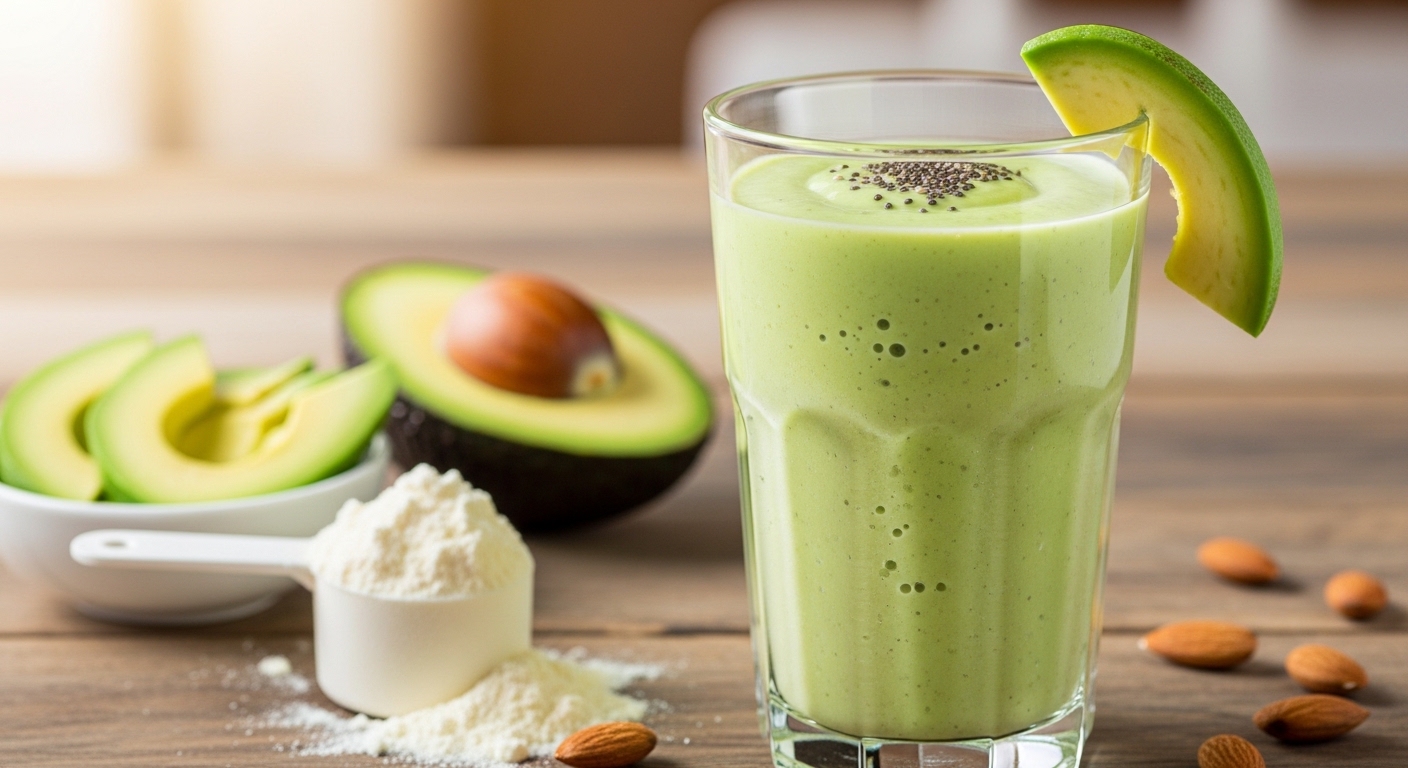 Vitamina de Abacate e Whey (Lanche): Cremosa e Nutritiva