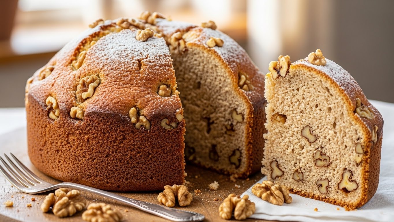 Bolo de Nozes Fofinho