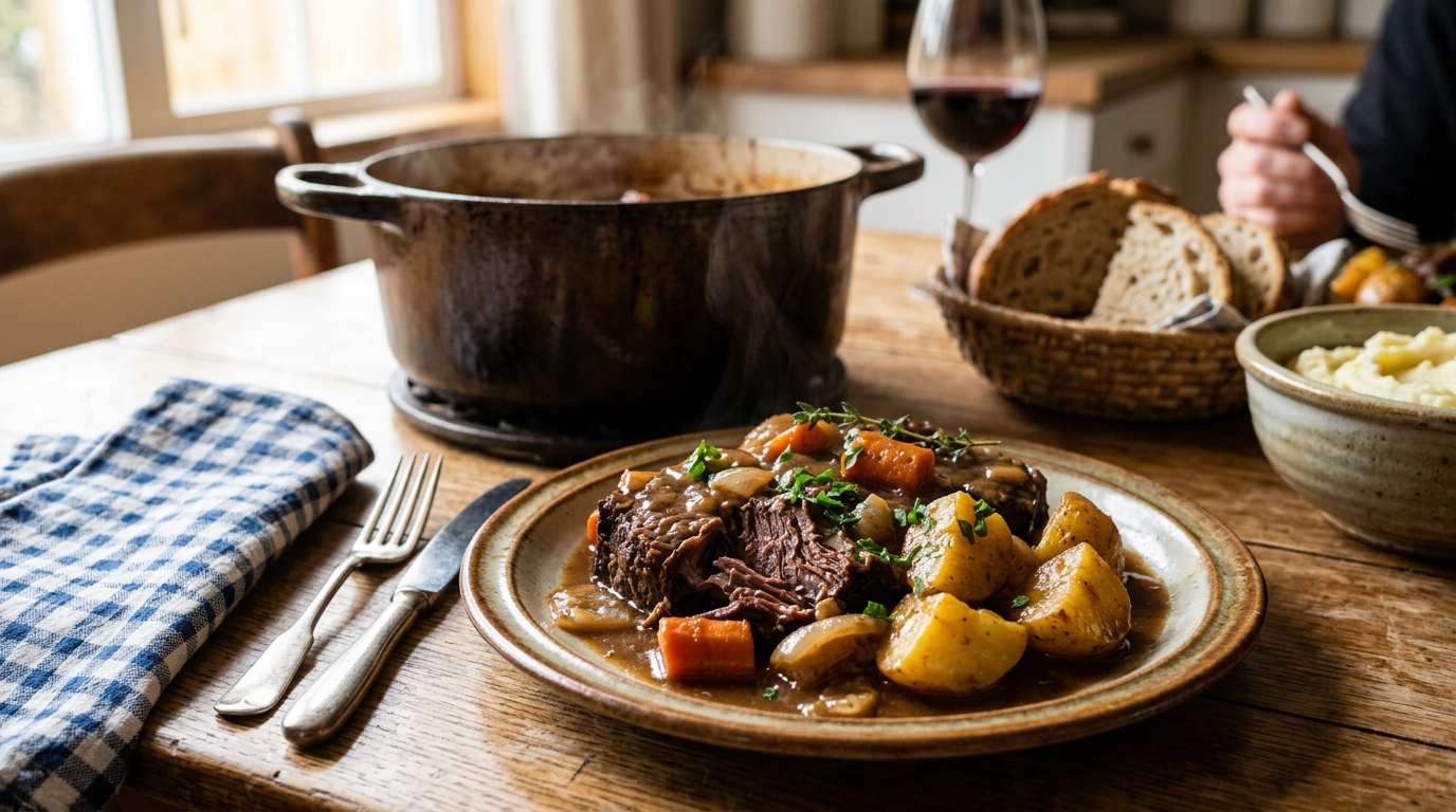 Carne de Panela Clássica com Batatas: O Sabor da Comida Caseira que Aquece a Alma