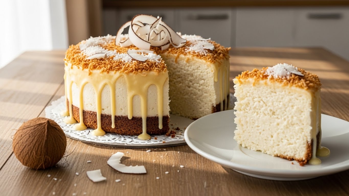 Bolo de Coco com Leite Condensado (Sem Farinha)