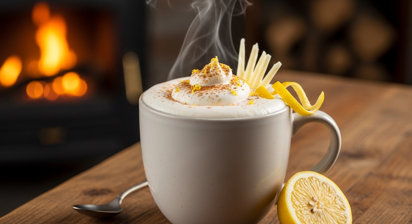 Chocolate Quente Branco com Toque de Limão